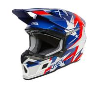 O'NEAL | Motocross Helmet | MX Enduro | ABS Shell, Safety Standard ECE 22.06, Vents for optimal cooling | 3SRS Helmet RIDE V.24 | Adult | Blue White Red | Size M