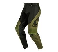 O'NEAL | Motocross Pants | Enduro Motorcycle | Durable Denier Fabrics, Leather Heat Protection on Both Inner Knees | Pants Mayhem Hexx V.24 | Adult | Black Green | Size 30