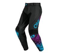 O'NEAL | Motocross Pants | Enduro Motorcycle | Durable Denier Fabrics, with Great Freedom of Movement, Athletic Fit | Pants Mayhem Scarz V.24 | Adult | Black Blue | Size 38