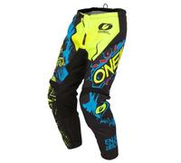 O'NEAL | Motocross-Pants | MX Enduro Motorcycle | Breathable, ergonomically pre-Shaped Legs, Protection and Stretch Inserts | Element Pants Villain | Adult | Neon-Yellow | Size 36