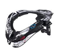 O'NEAL | Motocross Protector Neck | MX MTB Mountain Bike | 2 Zones Adjustable, 2 Front Pads, Front Closure Mechanism | Tron Neckbrace Shocker | Adult | Black White | One Size