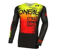 O'NEAL | Motocross Shirt Long Sleeve | MX MTB Mountain Bike | Lightweight Material, Ergonomic Slim Fit Cut Mayhem Jersey Scarz V24 | Adult | Black Red | Size S