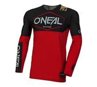 O'NEAL | Motocross Shirt Long Sleeve | MX MTB Mountainbike | Lightweight Material, Ergonomic Slim Fit Cut Mayhem Jersey Hexx V.24 | Adult | Red Black | Size M