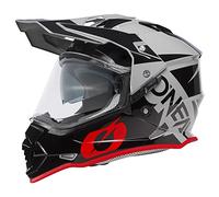O'NEAL | Motorcycle Helmet | Enduro Motorcycle | Ventilation openings for maximum airflow & cooling, ABS shell, safety standard ECE 22.06 | Sierra Helmet R V.23 | Adult | Black White | Size M