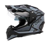 O'NEAL | Motorcycle Helmet | Enduro Motorcycle | Ventilation openings for maximum airflow & cooling, ABS shell, integrated sun visor | Sierra Helmet R V.24 | Adult | Black Grey |