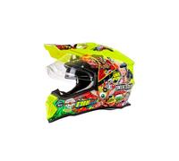 O'NEAL | Motorcycle Helmet | Enduro Motorcycle | Ventilation openings for maximum airflow & cooling, ABS shell, integrated sun visor | Sierra Helmet R V.24 | Adult | Black Neon Yellow Grey |