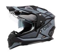 O'NEAL | Motorcycle Helmet | Enduro Motorcycle | Ventilation openings for maximum airflow & cooling, ABS shell, integrated sun visor | Sierra Helmet R V.24 | Adult | Black Grey |