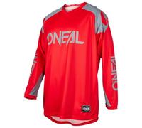 O'NEAL | Motorcycle-Jersey | Enduro Motocross | Breathable Fabric, Maximum Freedom of Movement, Extended Back | Jersey Matrix Ridewear | Adult | Red Grey | Size XL