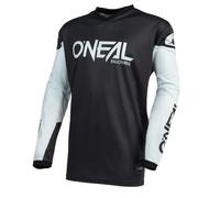 O'NEAL | Motorcycle-Jersey | Enduro Motocross | Breathable Fabric, Padded Elbow Protection, fit for Maximum Freedom of Movement | Jersey Element Threat | Adult | Black White | Size L