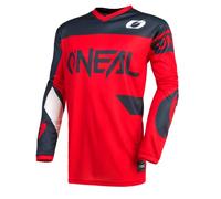 O'NEAL | Motorcycle-Jersey | Enduro Motocross | Breathable Fabric, Padded Elbow Protection, fit for Maximum Freedom of Movement | Jersey Element Racewear | Adult | Red Grey | Size M