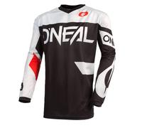 O'NEAL | Motorcycle-Jersey | Enduro Motocross | Breathable Fabric, Padded Elbow Protection, fit for Maximum Freedom of Movement | Jersey Element Racewear | Adult | Black White | Size M