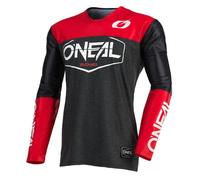 O'NEAL | Motorcycle-Jersey | Enduro Motocross | Fast Drying and Lightweight Performance Material, with Great Freedom of Movement, Slim fit Cut | Jersey Mayhem Hexx | Adult | Black Red | Size L