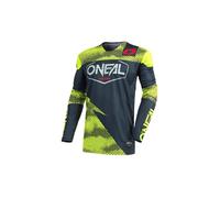 O'NEAL | Motorcycle-Jersey | Enduro Motorcycle | Fast Drying and Lightweight Performance Fabric, Collarless Design, Athletic fit | Jersey Mayhem Covert | Adult | Charcoal Neon-Yellow | Size S
