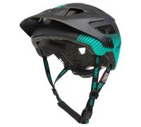 O'NEAL | Mountain Bike Helmet | Enduro All-Mountain | Cooling vents, washable pads, safety standard EN1078 | Helmet Defender Grill V.22 | Adult | Black Green | Size XS-M