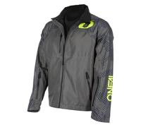 O'NEAL | Mountain Bike Jacket | MTB Mountain Bike DH Downhill FR Freeride | Waterproof, Underarm Ventilation, Soft Touch Material | Shore Rain V.22 Jacket | Adult | Grey Neon Yellow | Size L