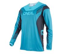 O'NEAL | Mountain Bike Jersey | MTB Mountain Bike DH Downhill FR Freeride | Breathable Material, Maximum Freedom of Movement | Element FR Jersey Hybrid V.22 | Adult | Petrol Blue | Size M