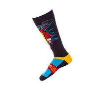 O'NEAL | Mountainbike-Socks | Motocross MTB Downhill ride | Sweat absorbing, reinforced heel and sole area | Pro MX BRAAAP | Unisex | Adult | Black Multi | One Size