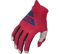 Oneal PIN IT Slip On Motocross Gloves, red-blue, size M for Men