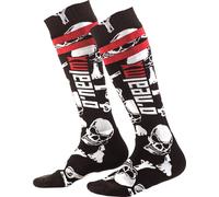 Oneal Pro Crossbones Motocross Socks, black/white/red