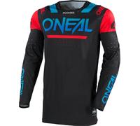 Oneal Prodigy Five Four Motocross Jersey, black/blue/red, size XXL
