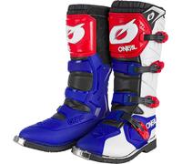 Oneal Rider Pro Motocross Boots, red-blue, size 45 for Men