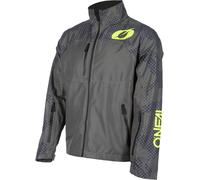 O'NEAL | Mountain Bike Jacket | MTB Mountain Bike DH Downhill FR Freeride | Waterproof, Underarm Ventilation, Soft Touch Material | Shore Rain V.22 Jacket | Adult | Grey Neon Yellow | Size L