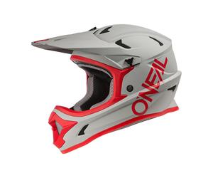 Oneal SONUS SPLIT Downhillhelm matt grau-rot XL