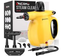 OneAmg Pressurized Handheld Steam Cleaner -1050W Powerful Steamer for Grout, Oven Grease & Bathroom Mold with 10 Attachments | 3-Min Heat-Up, 15oz (450mL) Tank | 221°F Heating Temperature, Safety Lock