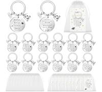 oneant 12 Sets Class of 2026 Graduation Gifts Bulk Graduation Keychains Inspirational Greeting Cards Organza Bags 2026 Grad Presents for Seniors 2026 High School College Medical Student (White)