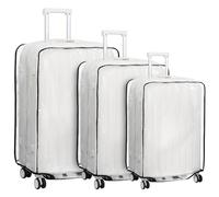 oneant 3Pcs Suitcase Cover Protectors PVC Luggage Cover for Suitcases 20/24/28 Inch Transparent Clear Suitcase Cover for Wheeled Trolley Case Home Travel Case Accessories (Clear)