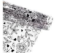 ONEART | Printed TPU Jelly Faux Leather 12 x 53 inches Transparent Clear Jelly Vinyl Great for Embroidery and Crafting Project (Floral)