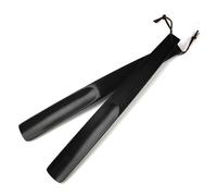 onebarleycorn 2pcs Shoe Horn Long Handled,Wooden Shoe Horn Shoehorn Wood Long Shoe Horns for Men Women Kids Boots (Black)