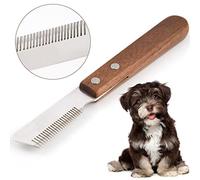 onebarleycorn - Dog Professional Stripping Knife,Stripping Knives Tool for Dogs Hand Stripping Knife for Border Terrier Pet Grooming Tool Ergonomic Wooden Handle (Right Handed)