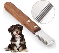onebarleycorn - Dog Professional Stripping Knife,Stripping Knives Tool for Dogs Hand Stripping Knife for Border Terrier Pet Grooming Tool Ergonomic Wooden Handle(Left Handed)