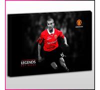 OneBlankWall S353 Manchester United Roy Keane Legend Running Framed Ready To Hang Canvas Print, Sport, Pop Street Wall Art, Picture