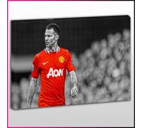 OneBlankWall S369 Manchester United Ryan Giggs Walking Framed Ready To Hang Canvas Print, Sport, Pop Street Wall Art, Picture