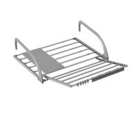 ONEBO 1 Pcs Grey Radiator airer,Extendable front and back Clothes Dryer Rack Rail,Over Door Hanging Rail,for Hanging Clothes Towel Underwear Shoes Socks(59x38cm)
