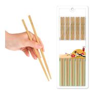 ONEBO 10 Pairs Reusable Bamboo Chopsticks, Reusable Natural Wooden Chopstick, 9.44 Inch Chinese Chopsticks with No Wax, Paint, Chop Stix for Home, Kitchen, Hotel, Restaurant, Asian Dishes Noddles