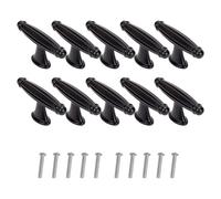 ONEBO 10 Pcs Black T Cabinet Handle,Drawer Wardrobe Handles,Cabinet Pull Handles with Screws,for Cupboard Wardrobe Dressers Home Kitchen Bedroom(6.5 * 2.3 cm)