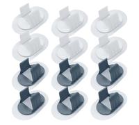 ONEBO 12Pcs 30-38mm Hose Clips,Self Adhesive Plastic Pipe Clips,Gas Hose Clamps,Snap in Design,for Fixing Bracket of Water Pipe and Gas Pipe(6 Grey + 6 White)