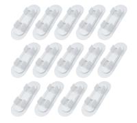 ONEBO 14 Pcs 17-20mm Hose Clips, Self-Adhesive Plastic Clips, Gas Hose Clamps, Snap-In Design, Fixing Brackets for Water & Gas Pipes