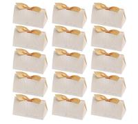 ONEBO 15 Pcs Kraft Party Treat Favour Gift Boxes,Wedding Kraft Paper Cones,Comes with a ribbon tie,for Party Favour, Wedding, Birthday, Crafting and Proposal