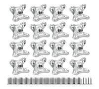 ONEBO 16 Pcs Removable Corner Brace Bracket,Angle Corner Braces,Butterfly Shape Bracket Joint for Shelves, Wood, Furniture(with 64pcs Screws)