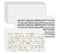ONEBO 18 Sheets Alphabet Stickers, Self Adhesive Alphabet Sticker,Black,White and Colourful Stickers,for DIY,Scrapbooking, Greeting Cards Decoration,Craft Embellishment (3 Colors)