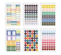 ONEBO 18 Sheets Planner Stickers,Health and Fitness Planner Stickers,Daily Planning Stickers,with Multiple Colors Assorted Themes and Designs,for Calendars, Journals, and Diary Planners, (A-18)