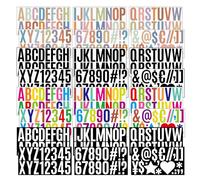 ONEBO 24 Sheets Alphabet Number Stickers, Self Adhesive Alphabet Sticker,Number Sticker,Colourful Stickers,for DIY,Scrapbooking, Greeting Cards Decoration,Craft Embellishment(4 Styles)