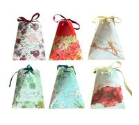 ONEBO 30 PCS Irregular Square Triangle Candy Box With Ribbon for Wedding, Party Decorations, Sweet Treats and Favours