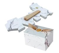 ONEBO 30 Pcs Paper Candy Boxes,Wedding Favour Boxes,Party Gift Box,Sweets Candy Box,Ideal for party celebrations, birthdays, weddings.(White and grey colour scheme)