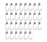 ONEBO 30 Pcs Stainless steels Bungee Hooks,Shock Cord Hook,Spiral end elastic rope,for Tarpaulins, Pavilions, PVC Banners, Camping Covers(3mm,Silver)