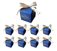 ONEBO 30 Pcs Wedding Favour Boxes, Party Favour Gift Boxes, Gift Bags for Ramadan with leather ties, for Birthday, Wedding, Party Favors, Mother's Day (6.4 x 6.4 x 6.4 cm)